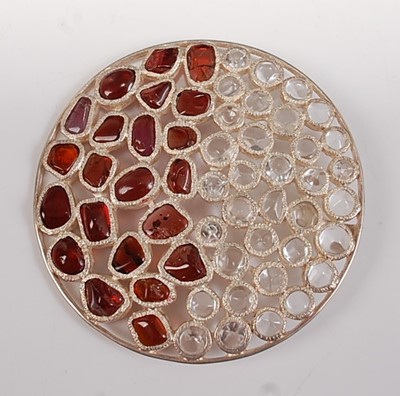 Lot 2524 - A large sterling silver circular abstract...