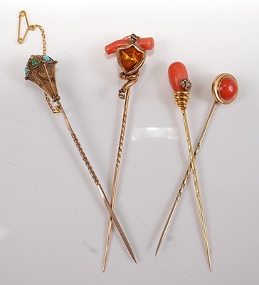Lot 2522 - A collection of four late 19th century stick...