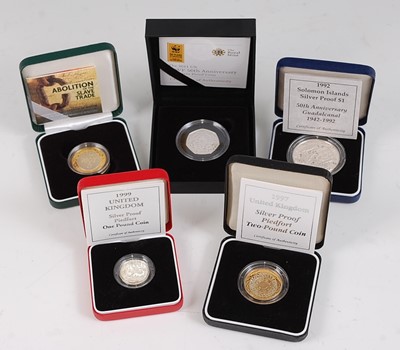 Lot 2064 - The Royal Mint, a collection of five silver...