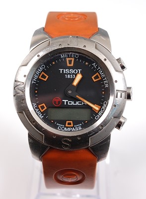Lot 2530 - A stainless steel Tissot Touch quartz...
