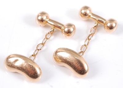 Lot 2531 - A pair of 15ct yellow gold double-ended...