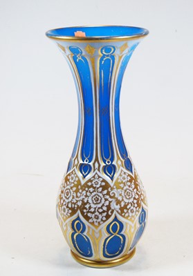 Lot 190 - A late 19th century Bohemian blue overlaid...