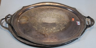 Lot 280 - A Mappin & Webb silver plated twin handled...