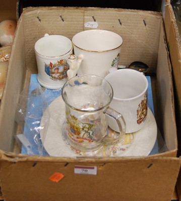 Lot 70 - A box of mixed Royal commemorative wares