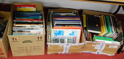 Lot 93 - Three boxes of various books of steam and...