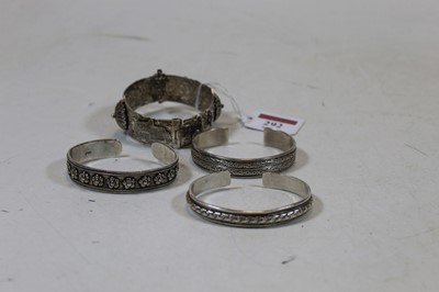 Lot 292 - An early 20th century Eastern white metal...