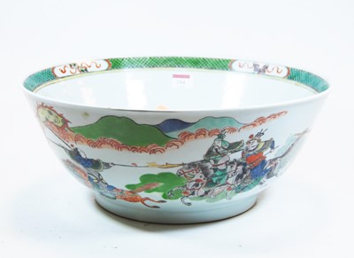 Lot 104 - A 19th century Chinese export punch bowl,...