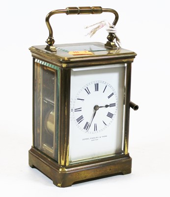 Lot 296 - An early 20th century lacquered brass cased...