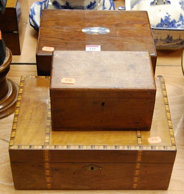 Lot 110 - A 19th century rosewood mother of pearl inlaid...