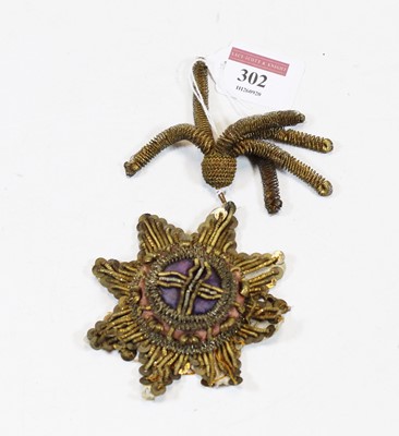 Lot 302 - An early 20th century Masonic 'tinsel' type...