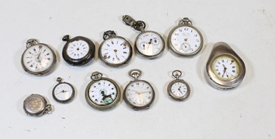 Lot 309 - A late 19th century continental silver cased...