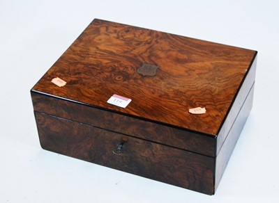 Lot 119 - A 19th century walnut writing slope with...