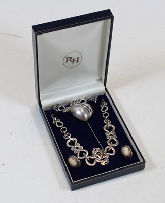 Lot 310 - A mid-20th century lady's silver necklet, in...