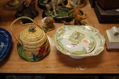 Lot 96 - A Royal Minton jar and cover in the form of a...