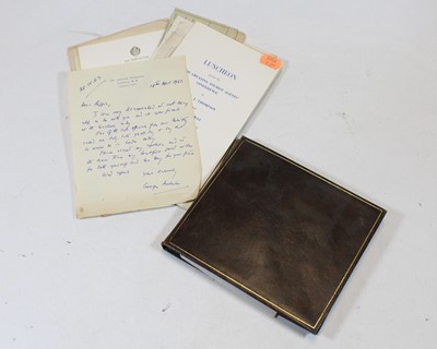 Lot 401 - A leather clad autograph album, the contents...
