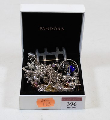 Lot 396 - A Mexican silver and black polished hardstone...