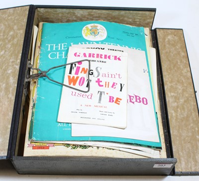 Lot 503 - A folder of assorted souvenir programmes and...