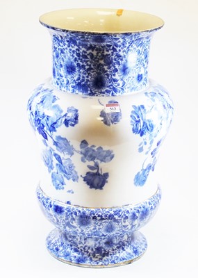 Lot 513 - A large Doulton Burslem floor vase, blue and...
