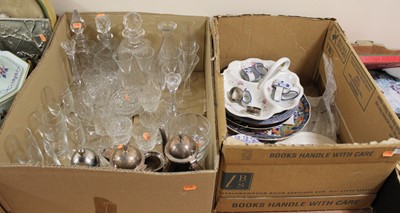 Lot 516 - Two boxes of miscellaneous items, to include a...