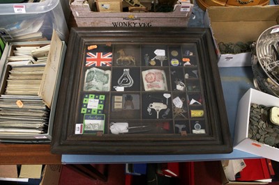 Lot 451 - A table top display case and contents to...