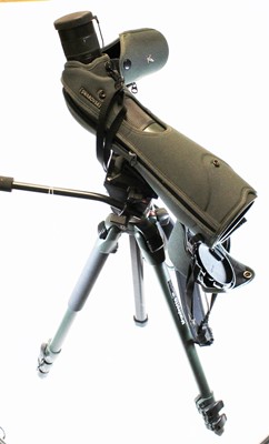 Lot 457 - A Swarovski HD80 optical telescope on tripod...