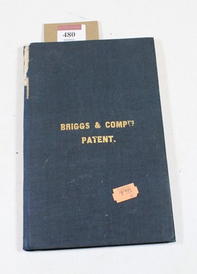 Lot 480 - A Briggs & Co's patent transfer and papers,...