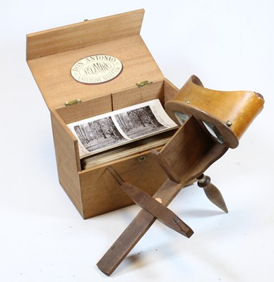 Lot 486 - A late 19th century Stereoscopic viewer, the...