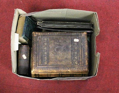 Lot 536 - A Victorian leather bound photograph album,...