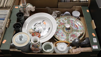 Lot 558 - One box of mixed china to include Chinese...