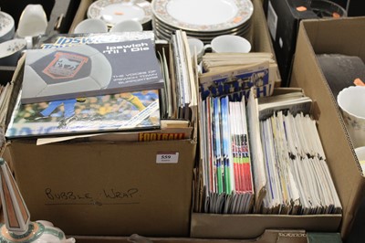 Lot 559 - Two boxes of football programmes mainly...