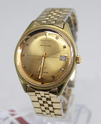 Lot 358 - A gents Longines gilt metal cased Ultra-Chron...