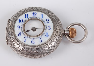 Lot 2543 - A lady's continental silver cased half hunter...