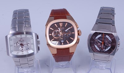 Lot 2601 - A gent's Breil steel cased quartz chronograph,...