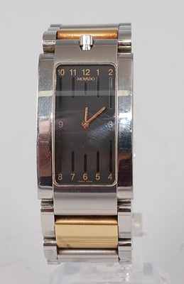 Lot 2562 - A gent's Movado steel cased Elliptica dress...