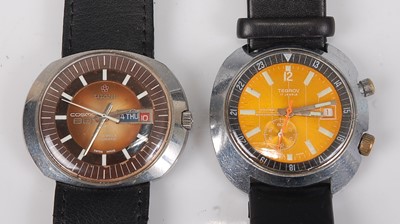 Lot 2696 - A gent's Titoni Cosmo 88 steel cased vintage...