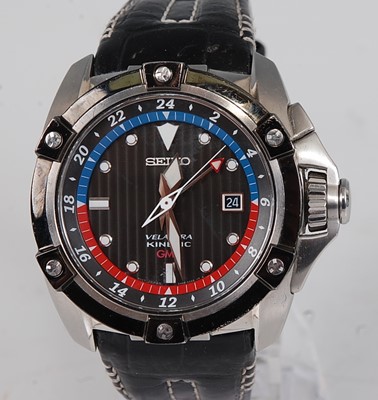 Lot 2706 - A gent's Seiko Velatura steel cased kinetic...
