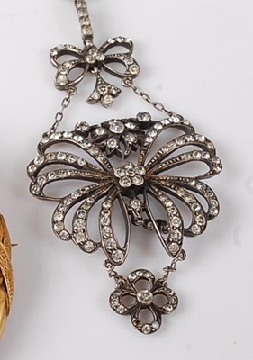 Lot 2685 - An Edwardian silver and paste set openwork...
