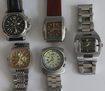 Lot 398 - A collection of gents fashion watches all...
