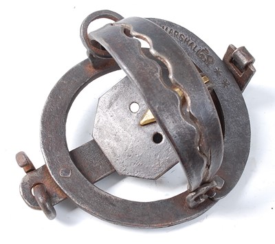 Lot 358 - * A Victorian pole trap, having 4" serrated...