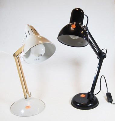 Lot 3 - A 20th century black painted metal angle poise...