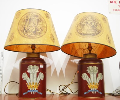 Lot 14 - A pair of 20th century toleware type table...