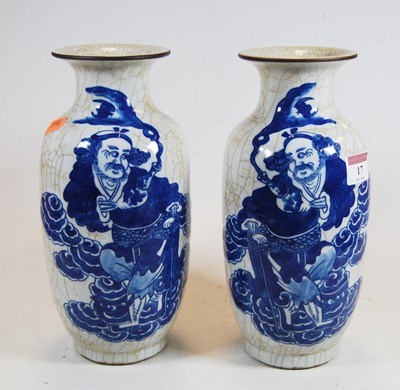 Lot 17 - A pair of 20th century Chinese blue & white...