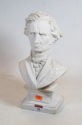 Lot 44 - A plaster shoulder length bust of Hector...
