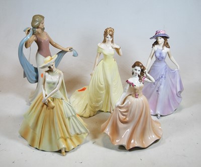 Lot 49 - A collection of four Coalport porcelain...