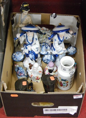 Lot 88 - A box containing a collection of ceramics to...