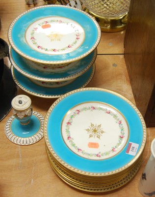 Lot 108 - A 19th century porcelain part dessert service,...