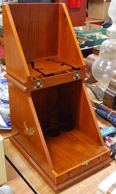 Lot 134 - A 20th century walnut table top drinks cabinet,...