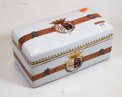 Lot 135 - A 20th century continental porcelain cigarette...