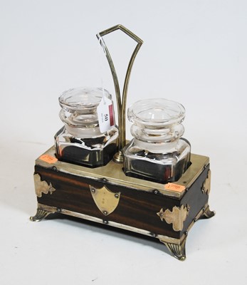 Lot 50 - A Victorian calamander and silver plated...