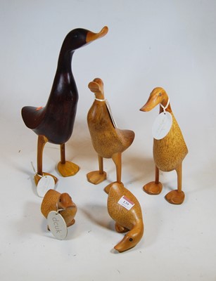 Lot 139 - A set of five graduated DCUK hardwood models...